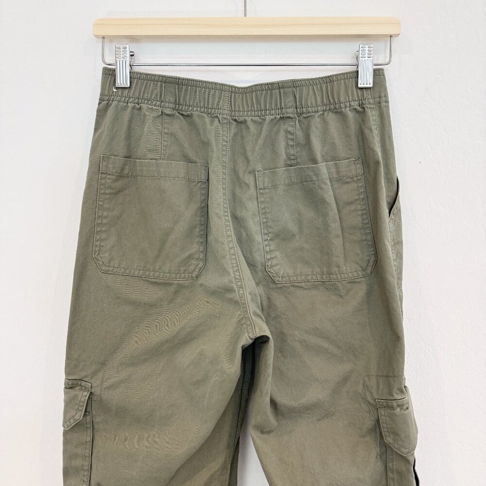 Abercrombie Relaxed Cargo‎ Pants Wide Leg Baggy Grunge High Rise Olive Green 25 - Picture 9 of 11